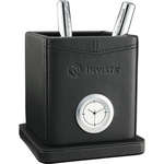 Personalized Desktop & Office Items - Pedova Pen Cup and Clock