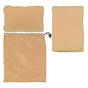 Travel Set with Pillow, Blanket and Eye Mask Khaki