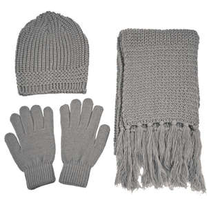 Knitted Winter Set Gray