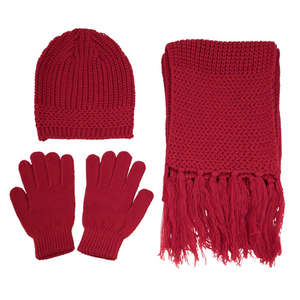 Knitted Winter Set Red