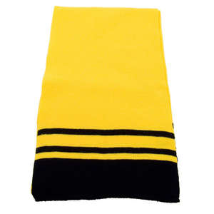 Deluxe Acrylic Scarf with Stripe Gold/Black