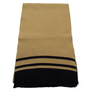 Deluxe Acrylic Scarf with Stripe Caramel/Black