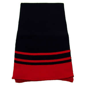 Deluxe Acrylic Scarf with Stripe Black/Red