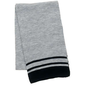 Deluxe Acrylic Scarf with Stripe Ash/Black
