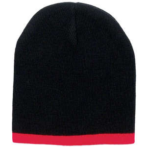 Two Color Beanie Black/Red
