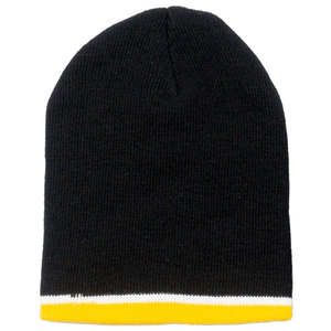 Tri Color Beanie Black/White/Yellow