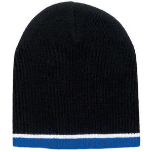 Tri Color Beanie Black/White/Blue, Royal