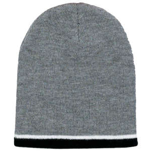 Tri Color Beanie Gray/White/Black