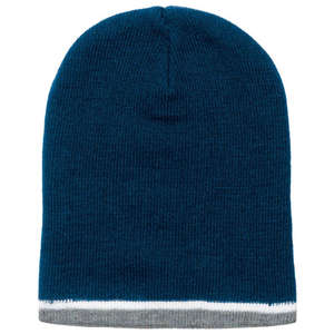 Tri Color Beanie Blue, Navy/White/Gray