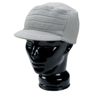 Beanie with Visor Gray
