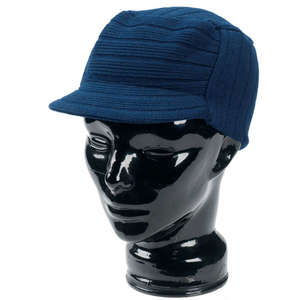 Beanie with Visor Blue, Navy