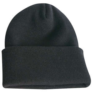 Long Knit Beanie Black