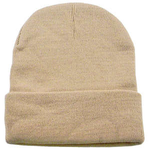 Long Knit Beanie Khaki