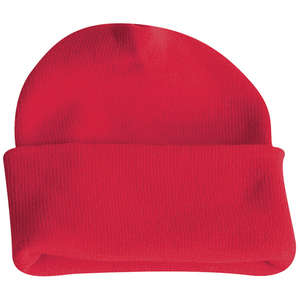 Long Knit Beanie Red