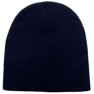 Short Knit Beanie Blue, Navy