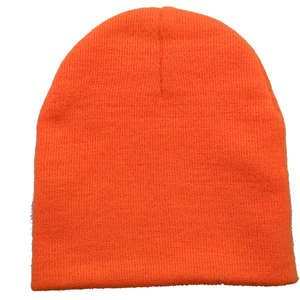 Short Knit Beanie Orange