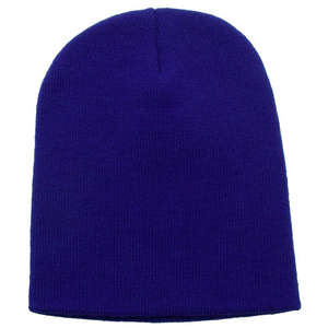 Short Knit Beanie Blue, Royal