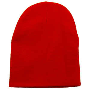 Short Knit Beanie Red