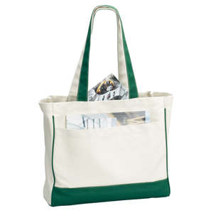Canvas Tote Bag Green, Dark