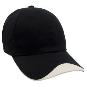 Unconstructed Lightweight Brushed Cotton Twill Cap Black/Stone
