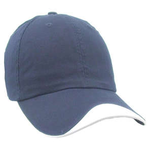 Unconstructed Lightweight Brushed Cotton Twill Cap Blue, Steel/White