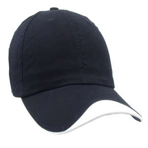 Unconstructed Lightweight Brushed Cotton Twill Cap Blue, Navy/White