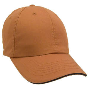 Unconstructed Chino Washed Cotton Twill Sandwich Cap Orange, Tangerine/Blue, Navy