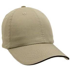 Unconstructed Chino Washed Cotton Twill Sandwich Cap Khaki/Black