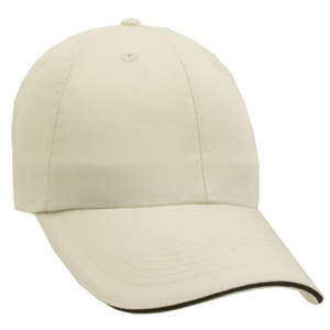 Unconstructed Chino Washed Cotton Twill Sandwich Cap Putty/Black