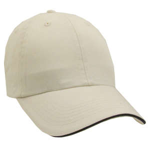 Unconstructed Chino Washed Cotton Twill Sandwich Cap Putty/Blue, Navy