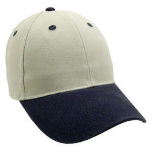 Heavyweight Washed Brushed Twill Cap - Two Tone Stone/Blue, Navy