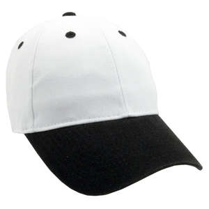 Heavyweight Washed Brushed Twill Cap - Two Tone White/Black