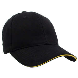 Heavyweight Washed Brushed Twill Sandwich Cap Black/Yellow