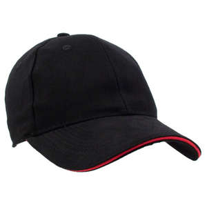 Heavyweight Washed Brushed Twill Sandwich Cap Black/Red