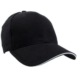 Heavyweight Washed Brushed Twill Sandwich Cap Black/White