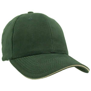 Heavyweight Washed Brushed Twill Sandwich Cap Green, Dark/Stone