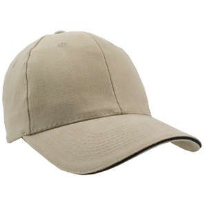 Heavyweight Washed Brushed Twill Sandwich Cap Khaki/Black