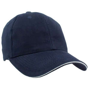 Heavyweight Washed Brushed Twill Sandwich Cap Blue, Navy/White