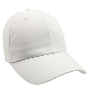 Unconstructed Heavy Brush Cooton Cap White