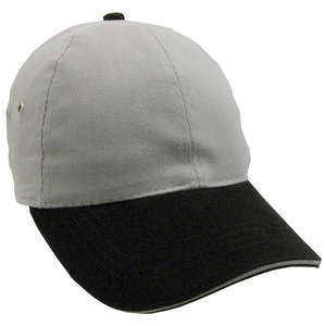 Constructed Lightweight Brushed 2-Tone Cotton Twill Sandwich Cap Gray/Black