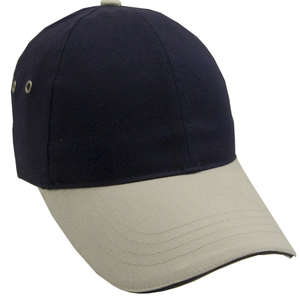 Constructed Lightweight Brushed 2-Tone Cotton Twill Sandwich Cap Blue, Navy/Stone
