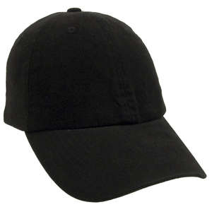 Unconstructed Deluxe Cotton Washed Brushed Cap Black