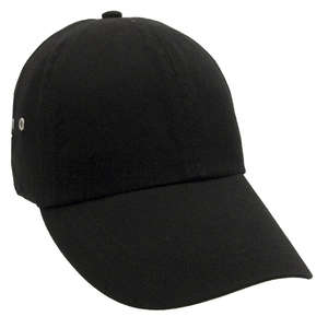 Unconstructed Washed Cotton Twill Polo Cap Black