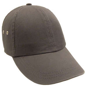 Unconstructed Washed Cotton Twill Polo Cap Charcoal