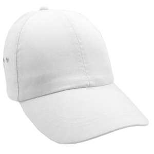 Unconstructed Washed Cotton Twill Polo Cap White