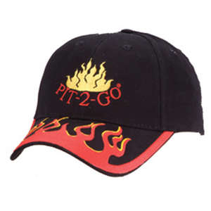 Flame Structrued Brushed Cotton Twill Cap Black