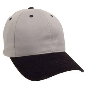 Two Tone Brushed Cotton Twill Cap Gray/Black