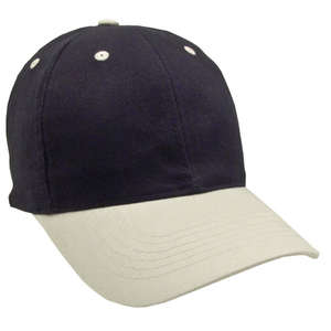Two Tone Brushed Cotton Twill Cap Blue, Navy/Khaki