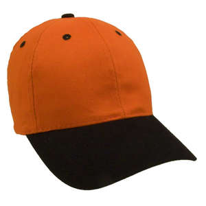 Two Tone Brushed Cotton Twill Cap Orange/Black