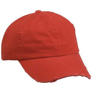 Chino Cap with Abrasion Red